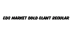 Eds Market Bold Slant Regular Font