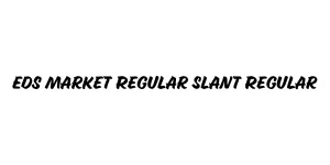 Eds Market Regular Slant Regular Font