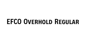 EFCO Overhold Regular Font