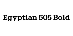 Egyptian 505 Bold Font