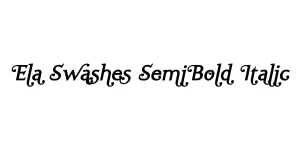 Ela Swashes SemiBold Italic Font