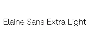 Elaine Sans Extra Light Font