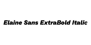 Elaine Sans ExtraBold Italic Font