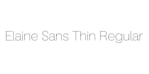 Elaine Sans Thin Regular Font