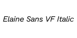 Elaine Sans VF Italic Font