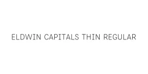 Eldwin Capitals Thin Regular Font