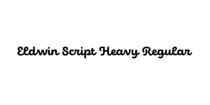 Eldwin Script Heavy Regular Font