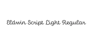 Eldwin Script Light Regular Font
