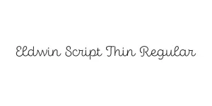 Eldwin Script Thin Regular Font