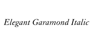 Elegant Garamond Italic Font
