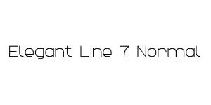 Elegant Line 7 Normal Font