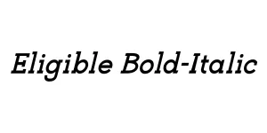 Eligible Bold-Italic Font