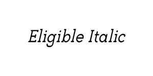 Eligible Italic Font