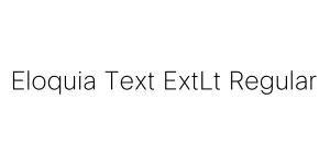 Eloquia Text ExtLt Regular Font