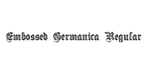 Embossed Germanica Regular Font