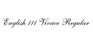 English 111 Vivace Regular Font