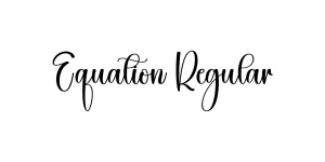 Equation Regular Font
