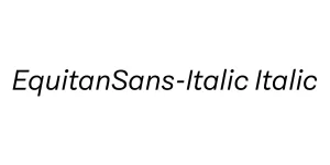 EquitanSans-Italic Italic Font