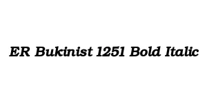 ER Bukinist 1251 Bold Italic Font