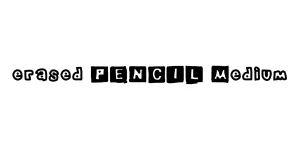 erased PENCIL Medium Font