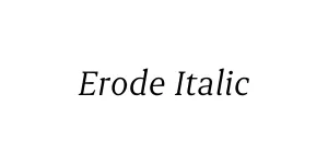 Erode Italic Font