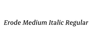 Erode Medium Italic Regular Font
