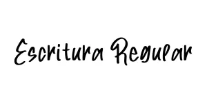 Escritura Regular Font