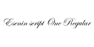 Esenin script One Regular Font