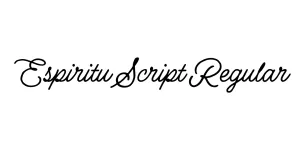 Espiritu Script Regular Font