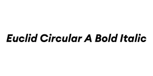 Euclid Circular A Bold Italic Font