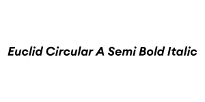Euclid Circular A Semi Bold Italic Font