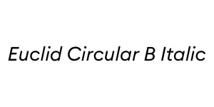 Euclid Circular B Italic Font