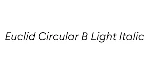 Euclid Circular B Light Italic Font