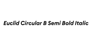 Euclid Circular B Semi Bold Italic Font