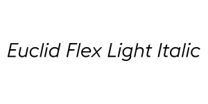Euclid Flex Light Italic Font
