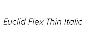 Euclid Flex Thin Italic Font