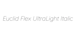 Euclid Flex UltraLight Italic Font