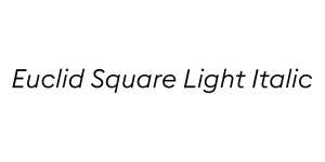 Euclid Square Light Italic Font