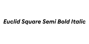 Euclid Square Semi Bold Italic Font