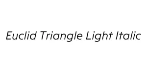 Euclid Triangle Light Italic Font