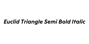 Euclid Triangle Semi Bold Italic Font
