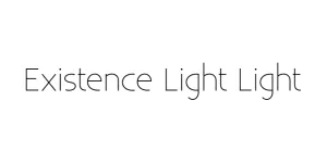 Existence Light Light Font
