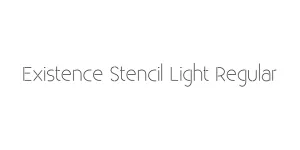 Existence Stencil Light Regular Font