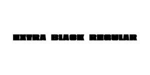 Extra Black Regular Font