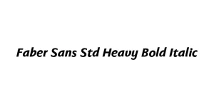 Faber Sans Std Heavy Bold Italic Font