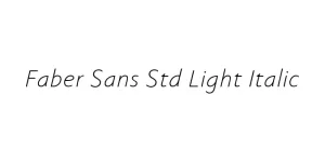 Faber Sans Std Light Italic Font