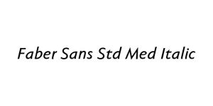 Faber Sans Std Med Italic Font
