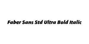 Faber Sans Std Ultra Bold Italic Font