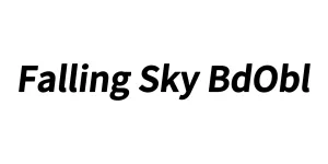 Falling Sky Bd+Obl Font
