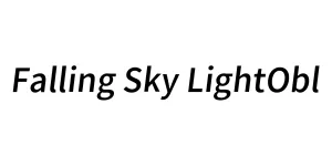 Falling Sky LightObl Font